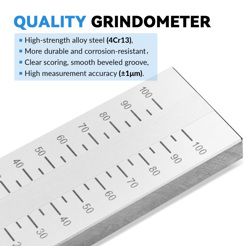 BAOSHISHAN 0-100um Grindometer Stainless Steel Fineness Gauge ISO Standard Single Groove with 2 Scrapers, Storage Case, 25Î¼m/50Î¼m/100Î¼m/150Î¼m Available (100Î¼m, 8Hegman) - Image 2